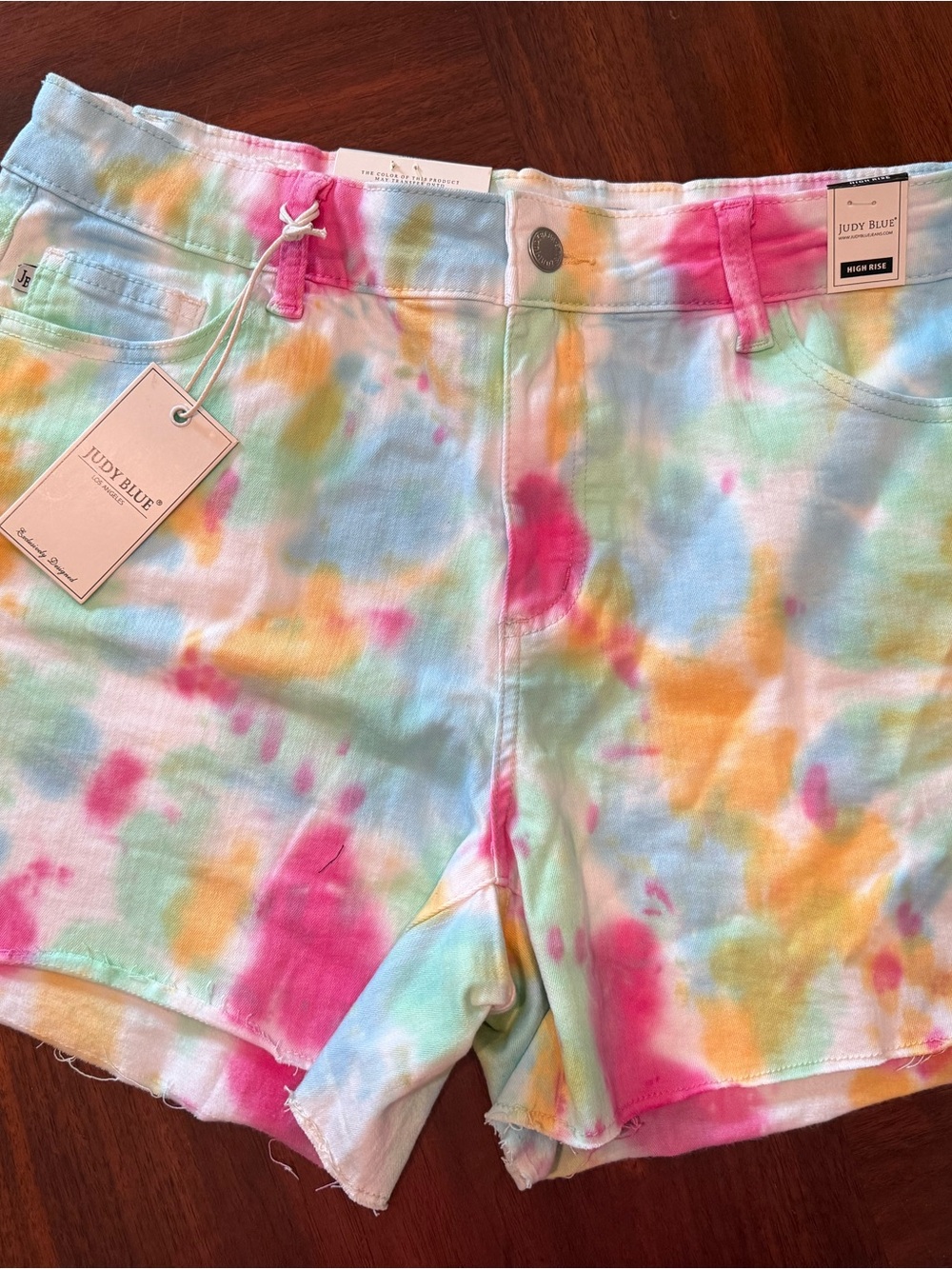 Judy Blue Pastel Tie-Dye High-Rise Jean Shorts